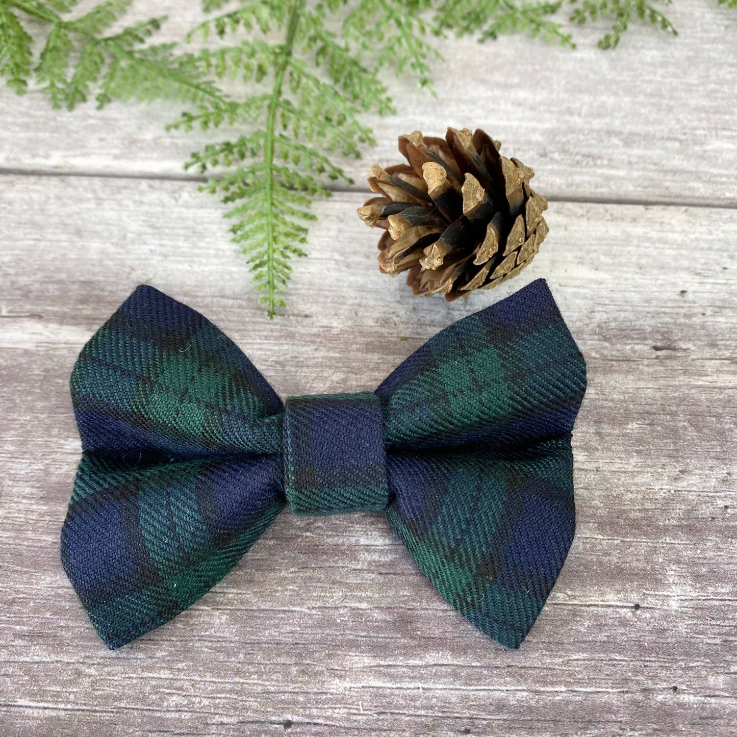 Vlinderdas | Zwart horloge Tartan