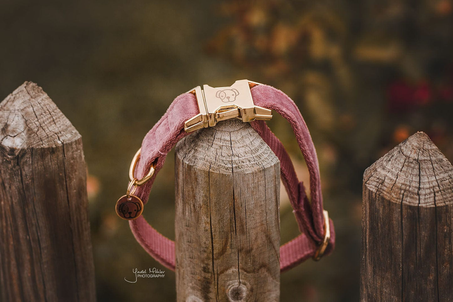 Halsband Velvet - Oud Roze