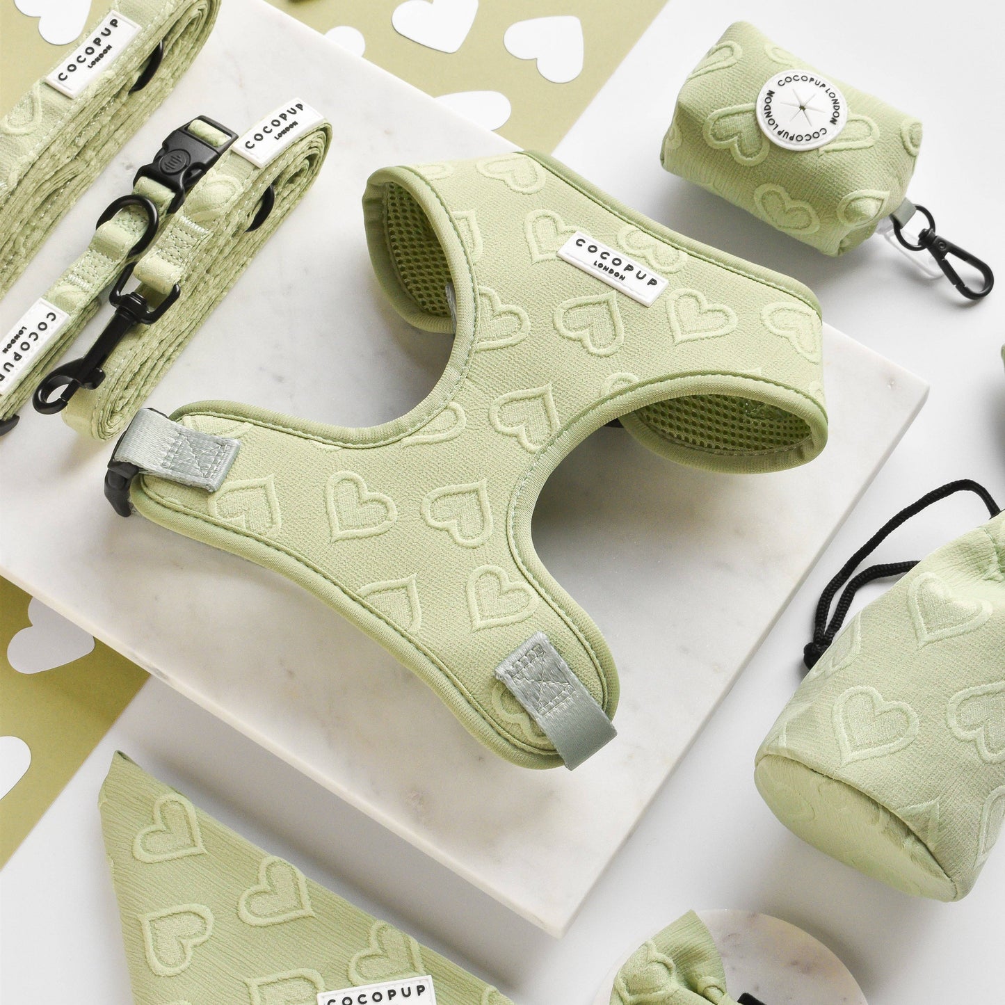 Cocopup London - Luxe verstelbaar nekharnas - Sage Heart