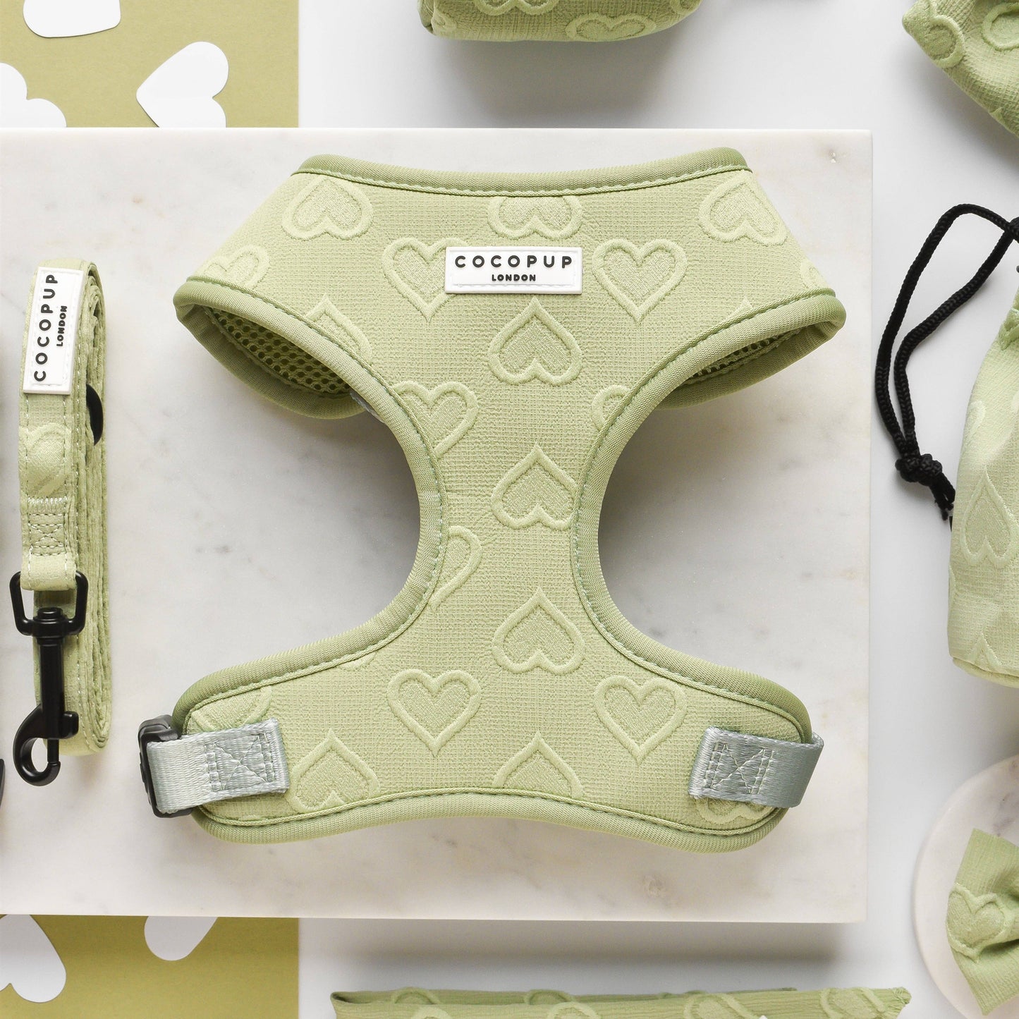 Cocopup London - Luxe verstelbaar nekharnas - Sage Heart