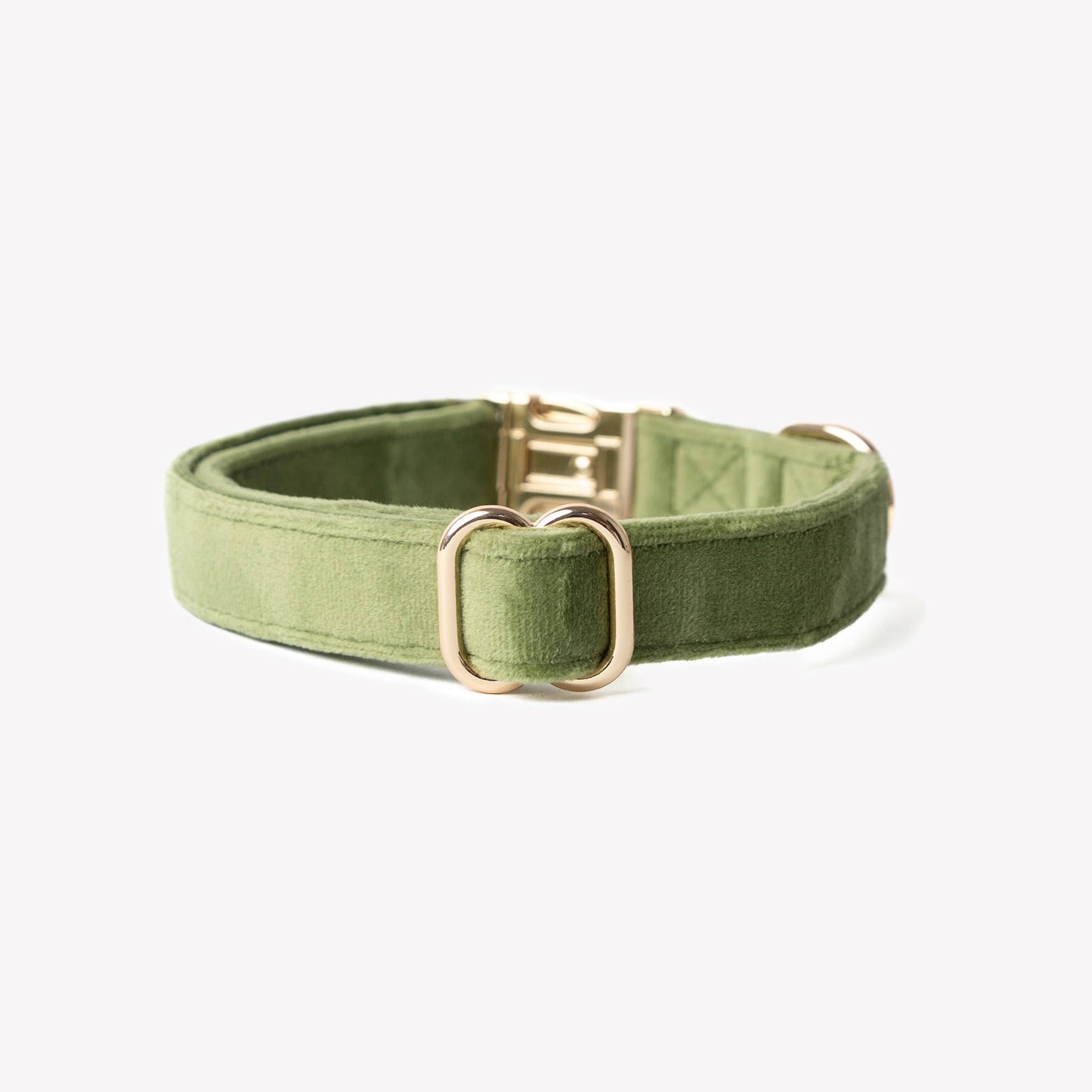 Furlou - 'Groene' - Fluwelen Hondenhalsband