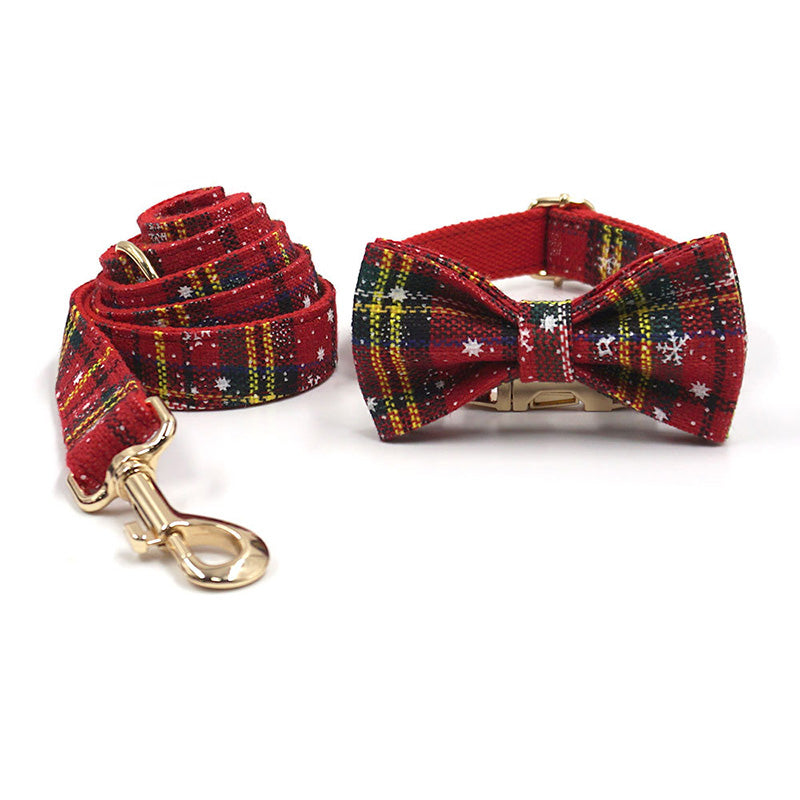 Leiband Rood Plaid Kerst