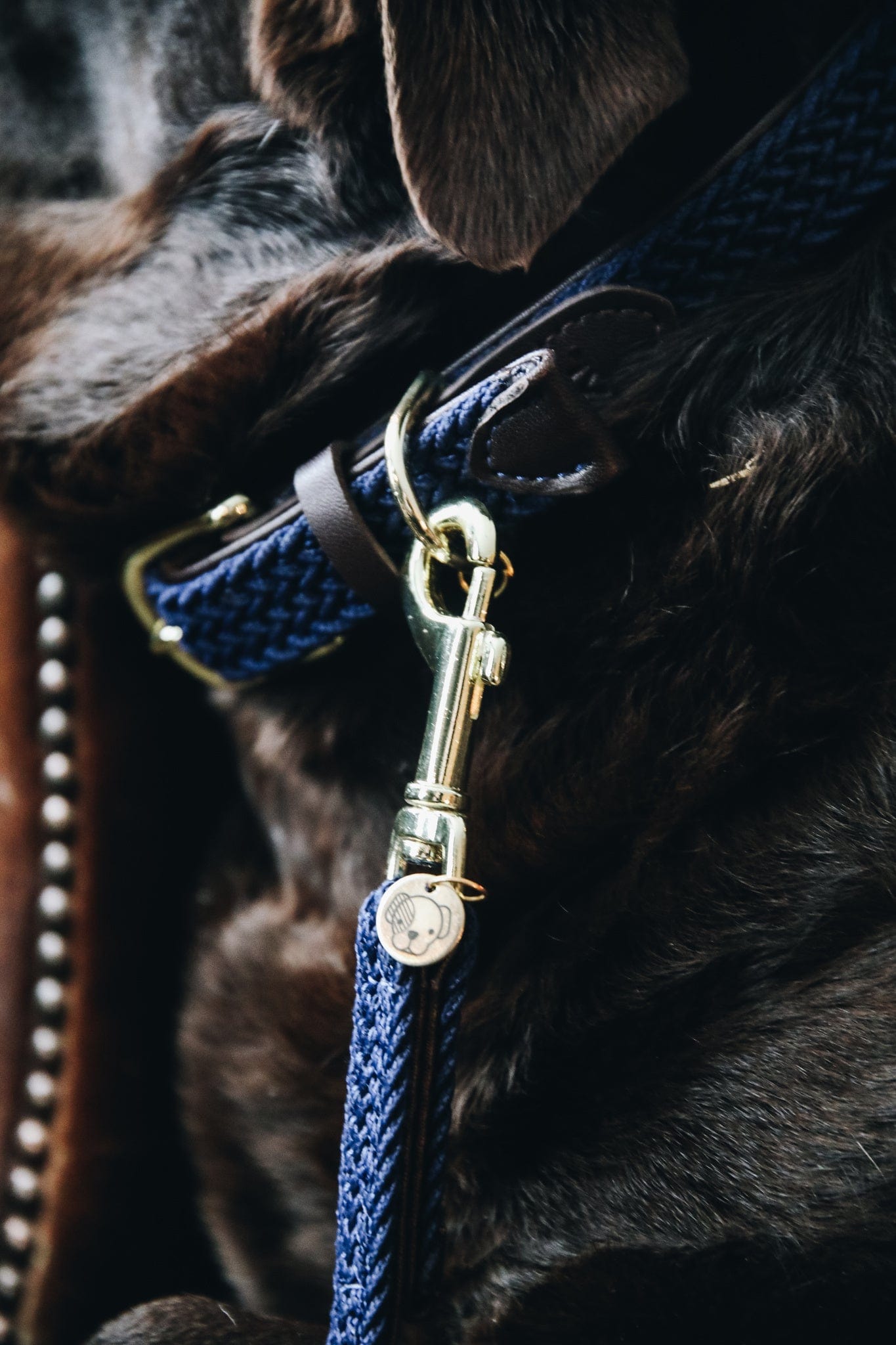 Leiband Gevlochten Nylon - Navy