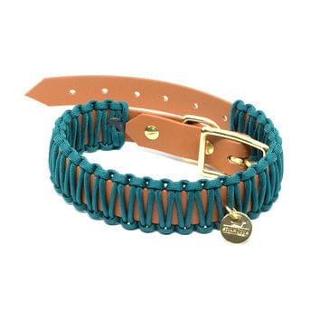 Halsband Paracord Cognac/Petrol