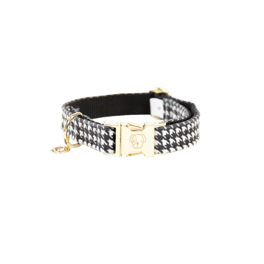 Halsband Pied de Poule- Zwart