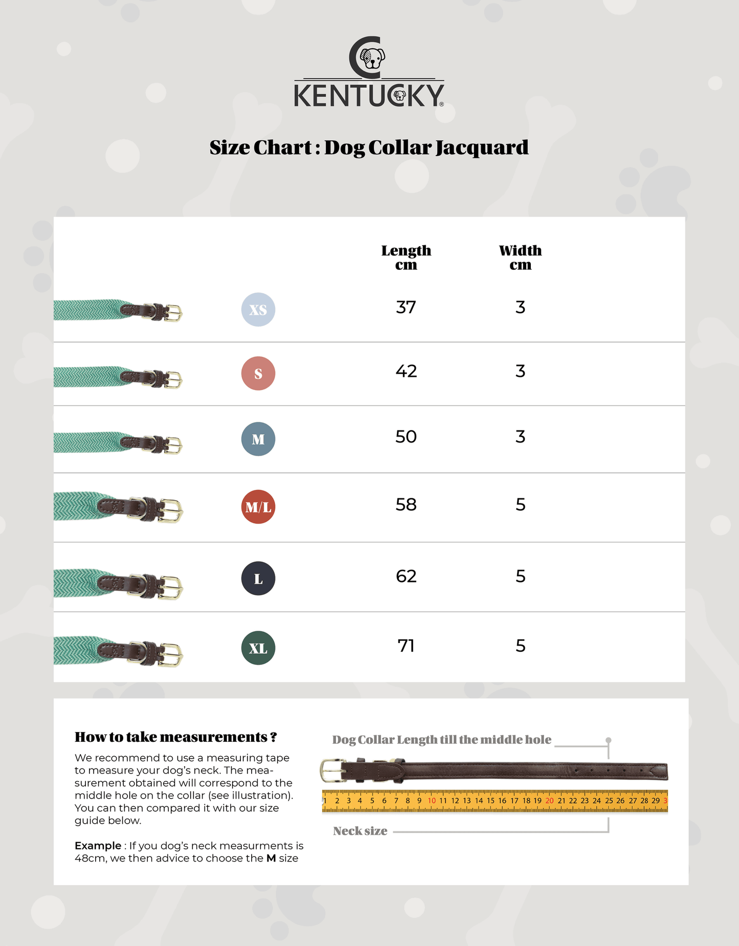 Halsband Jacquard - Lichtblauw