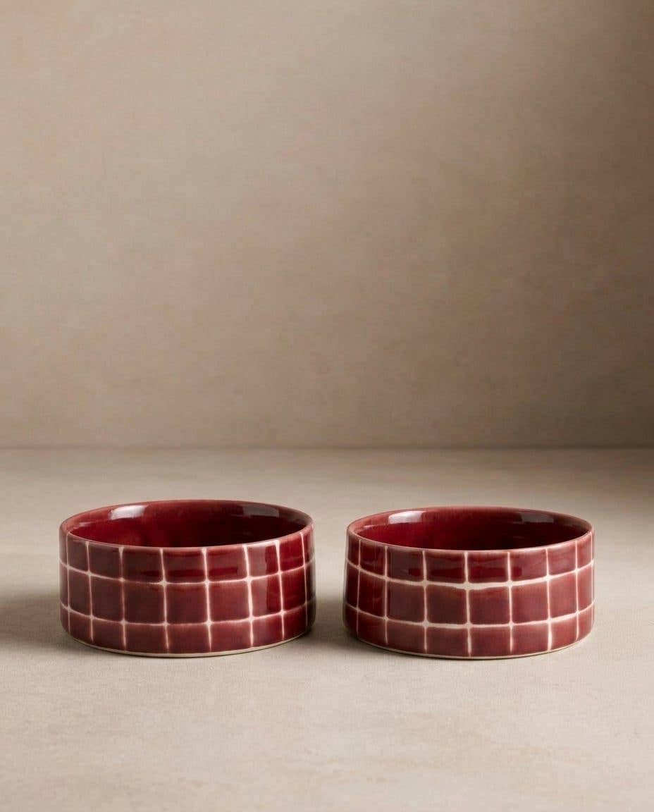 Pool Pet Bowls Bordeaux | Set van 2