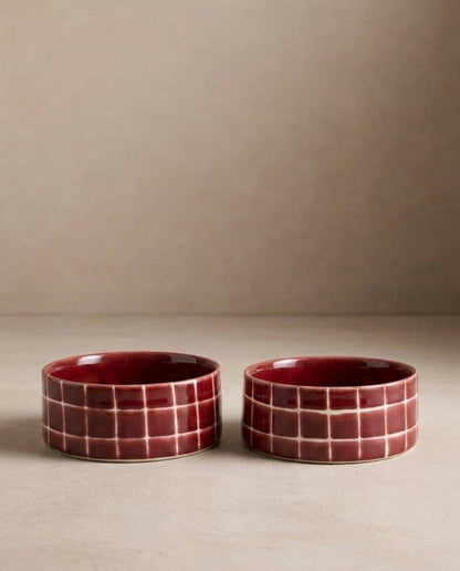 Pool Pet Bowls Bordeaux | Set van 2