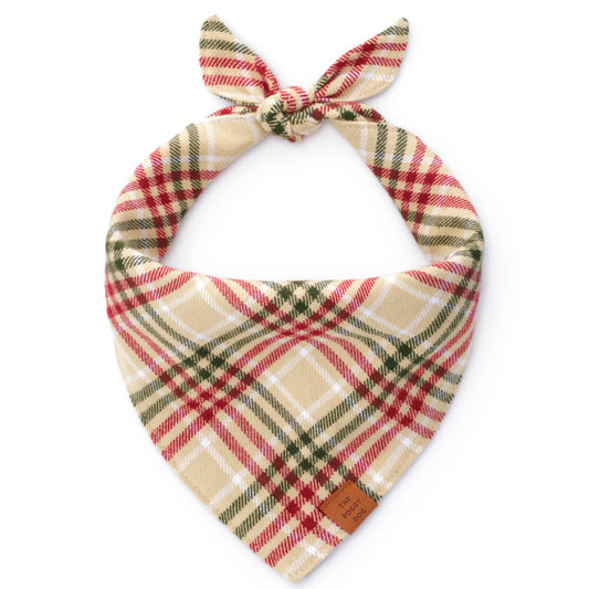 Eggnog geruite flanellen bandana