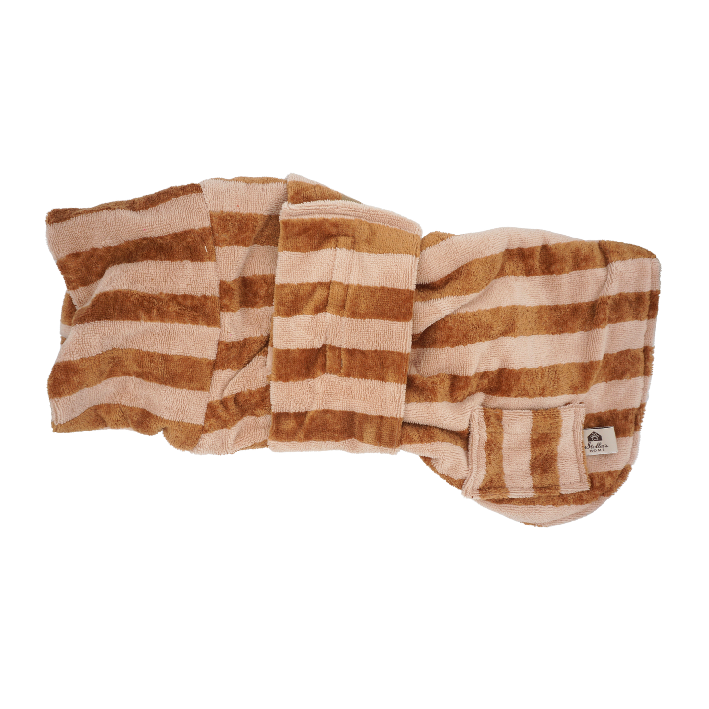 Cozy Stripe Hondenbadjas – Kleding van Stella's Pupcakes | Hondenboetiek (afbeelding 4)