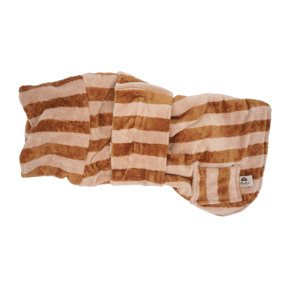 Cozy Stripe Hondenbadjas – Kleding van Stella's Pupcakes | Hondenboetiek (afbeelding 4)