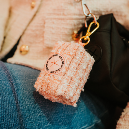 Tweed Poepzakhouder Roze - Cocopup London