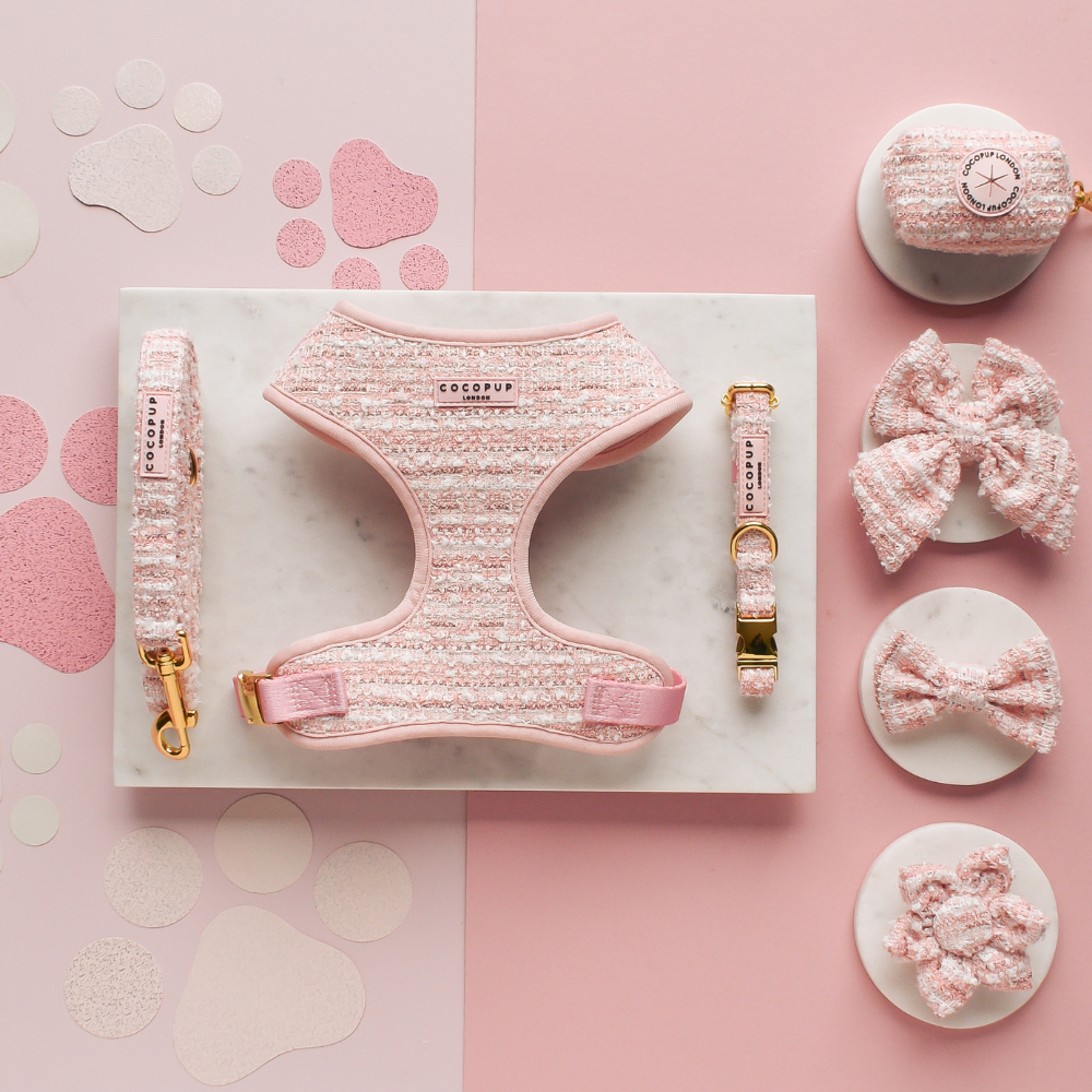 Tweed Poepzakhouder Roze - Cocopup London