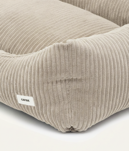CAFIDE - Beige hondenbed van corduroy, Snozy – Hondenmand van CAFIDE | Hondenboetiek (afbeelding 5)