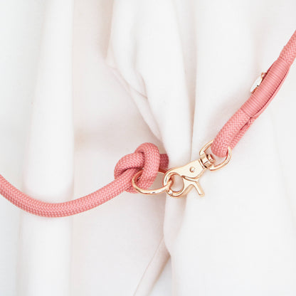 Handsfree gevlochten touwriem - Rose