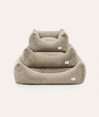CAFIDE - Beige hondenbed van corduroy, Snozy – Hondenmand van CAFIDE | Hondenboetiek (afbeelding 3)