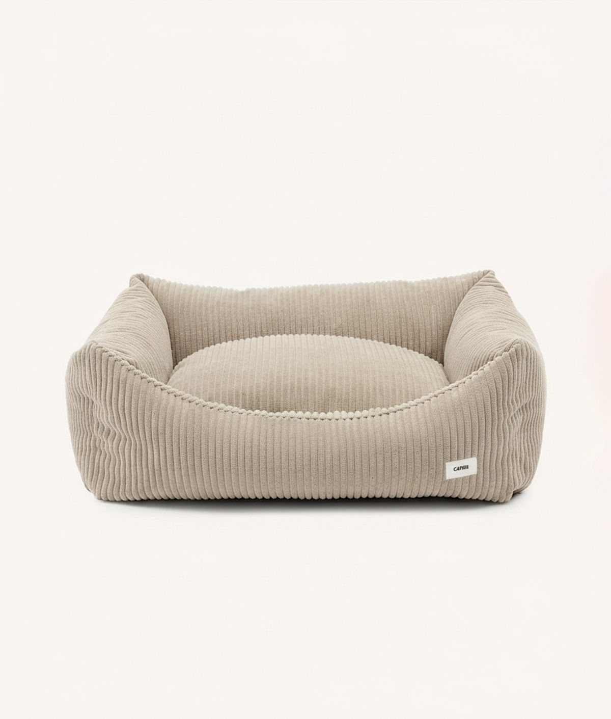 CAFIDE - Beige hondenbed van corduroy, Snozy – Hondenmand van CAFIDE | Hondenboetiek (afbeelding 6)