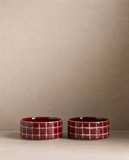 Pool Pet Bowls Bordeaux | Set van 2