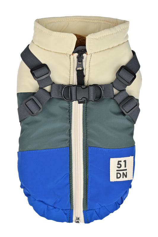 color block jas groen - 51DN
