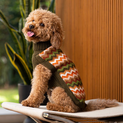 Chevron gebreide alpaca Trui