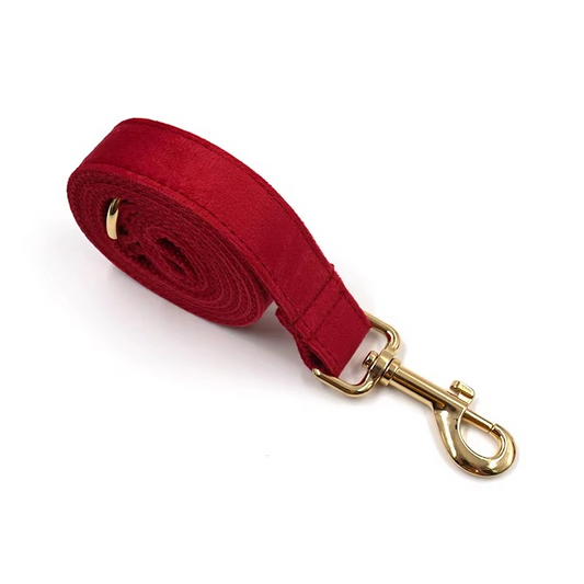 Leiband Velvet Rood