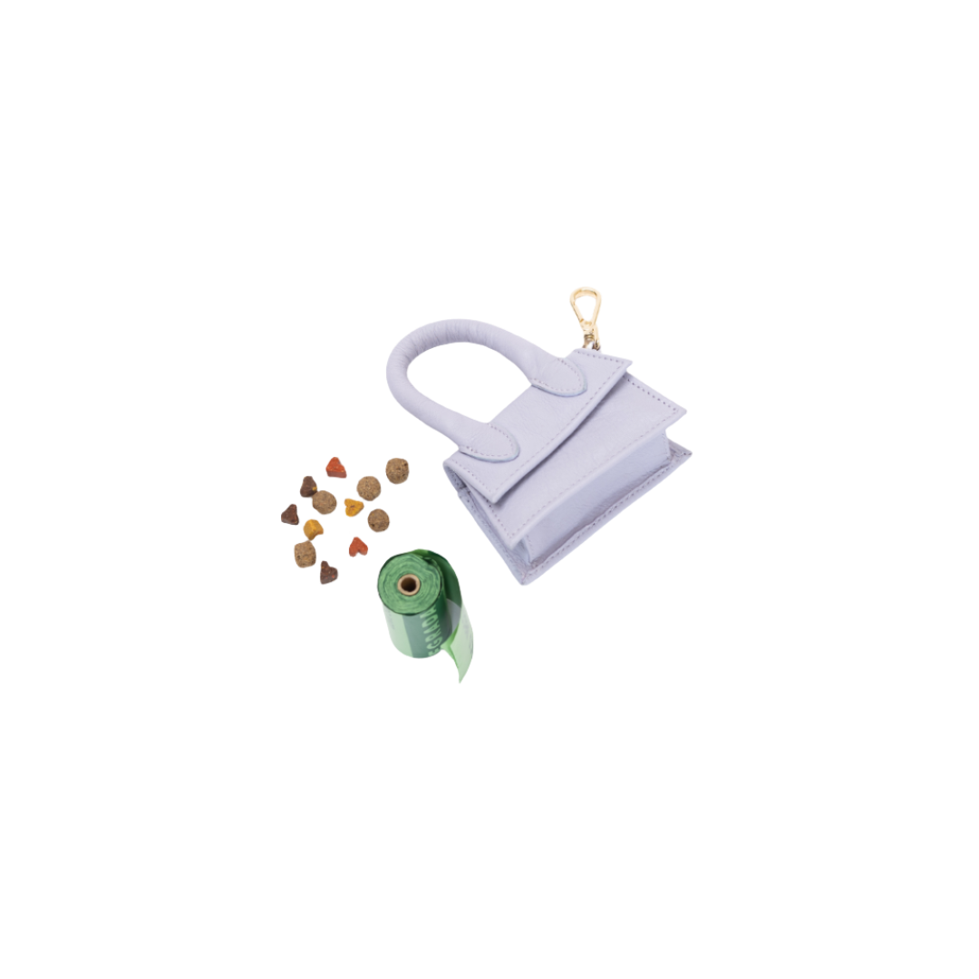 The Dog Musthaves - The Dog Musthaves designer beloningstasje voor hondenkoekjes en poepzakdispenser - lila paars