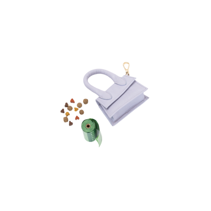 The Dog Musthaves - The Dog Musthaves designer beloningstasje voor hondenkoekjes en poepzakdispenser - lila paars