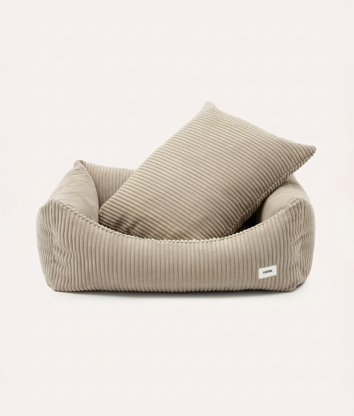 CAFIDE - Beige hondenbed van corduroy, Snozy – Hondenmand van CAFIDE | Hondenboetiek