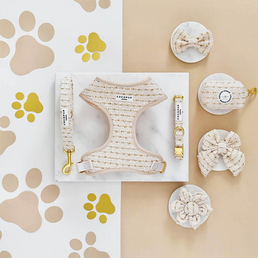 Tweed Leiband Vanille - Cocopup London