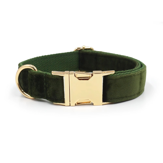 Velvet Halsband Militair Groen