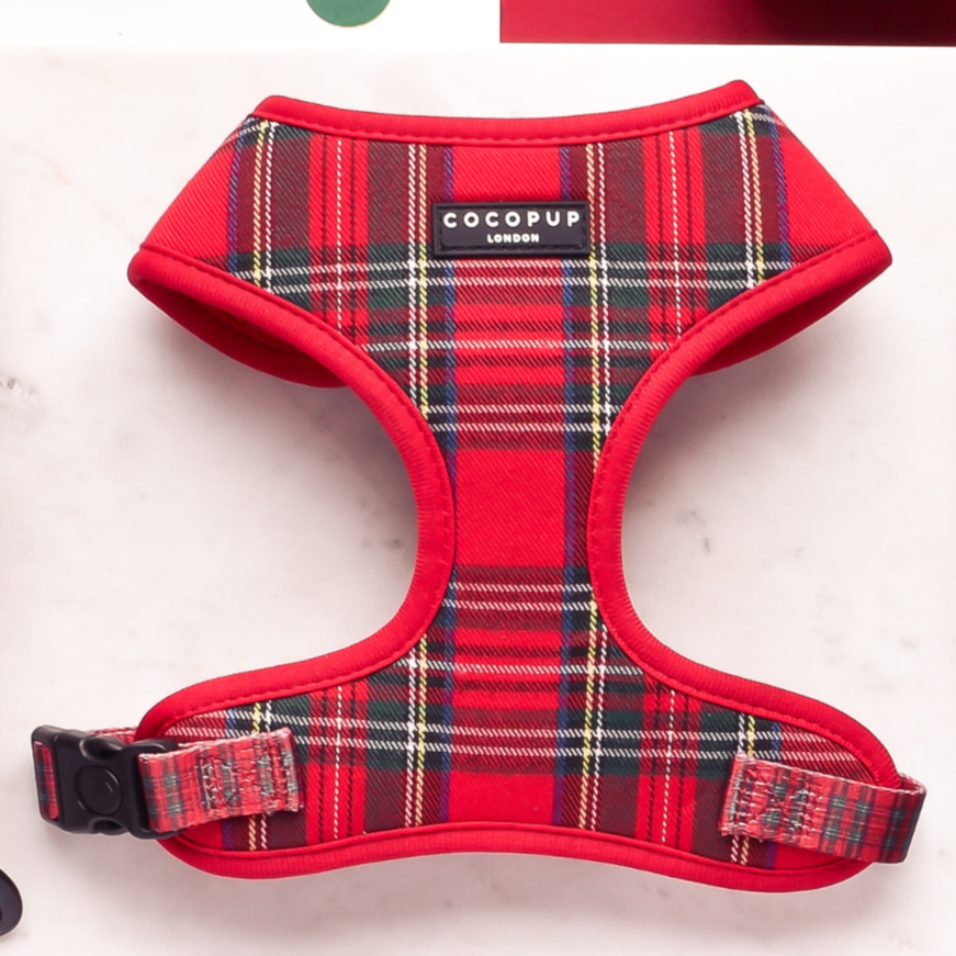 Tartan Rood Harnas - Cocopup London