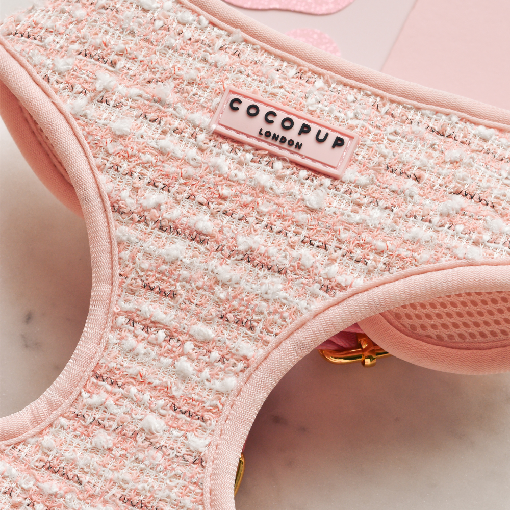 Tweed Roze Harnas - Cocopup London