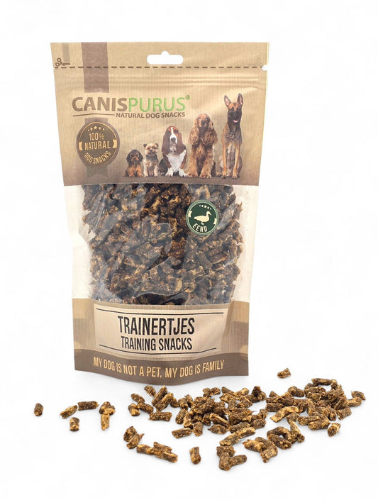CP snack - Trainertjes Eend – Snack van Canis Purus | Hondenboetiek (afbeelding 1)