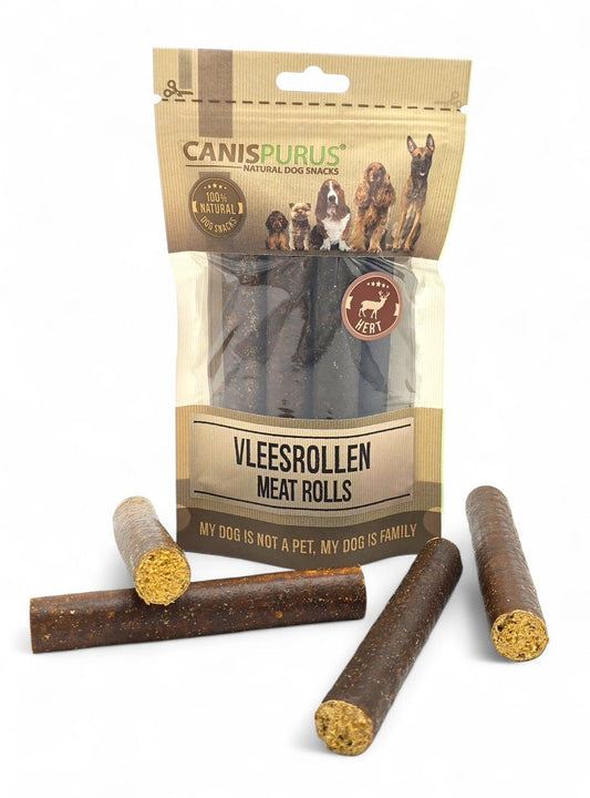 CanisPurus Vleesrollen Hert – Snack van Canis Purus | Hondenboetiek (afbeelding 1)