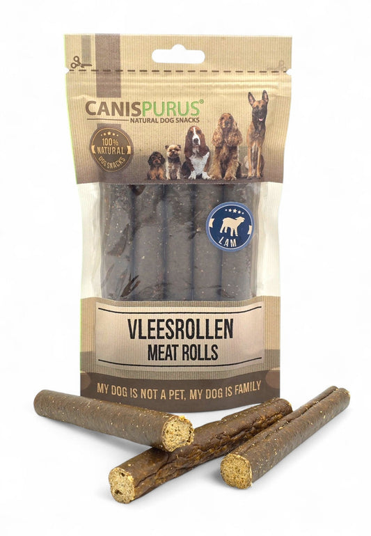 Canis Purus Vleesrollen Lam – Snack van Canis Purus | Hondenboetiek (afbeelding 1)