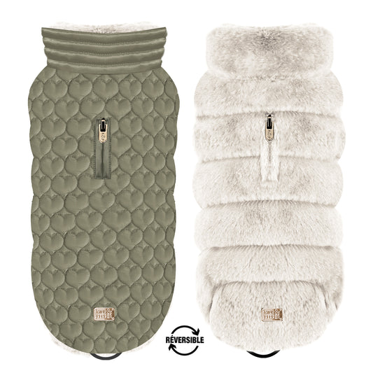 Candice Reversible Khaki/Beige- MilkAndPepper