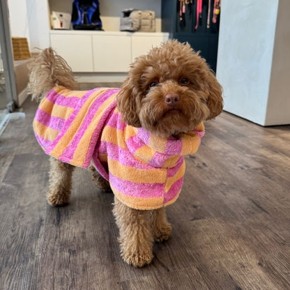 Cozy Stripe Hondenbadjas – Kleding van Stella's Pupcakes | Hondenboetiek (afbeelding 12)