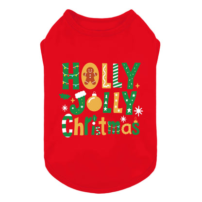 Hondenshirt Holly Jolly Kerstmis