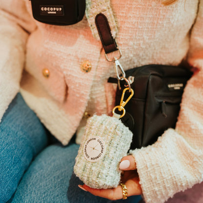 Tweed Poepzakhouder Matcha - Cocopup London