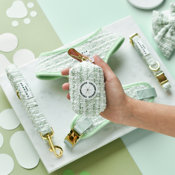 Tweed Poepzakhouder Matcha - Cocopup London
