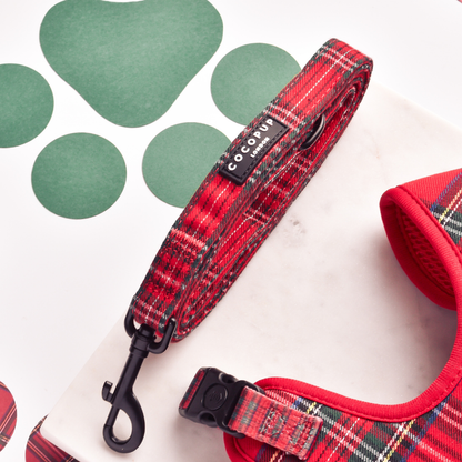 Tartan Leiband Rood - Cocopup London