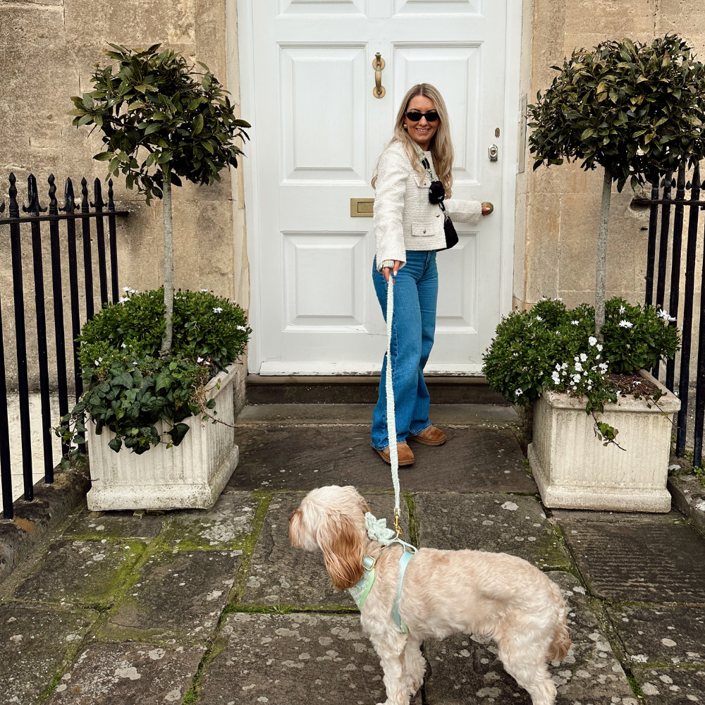 Tweed leiband Matcha - Cocopup London – Leiband van Cocopup London | Hondenboetiek (afbeelding 3)