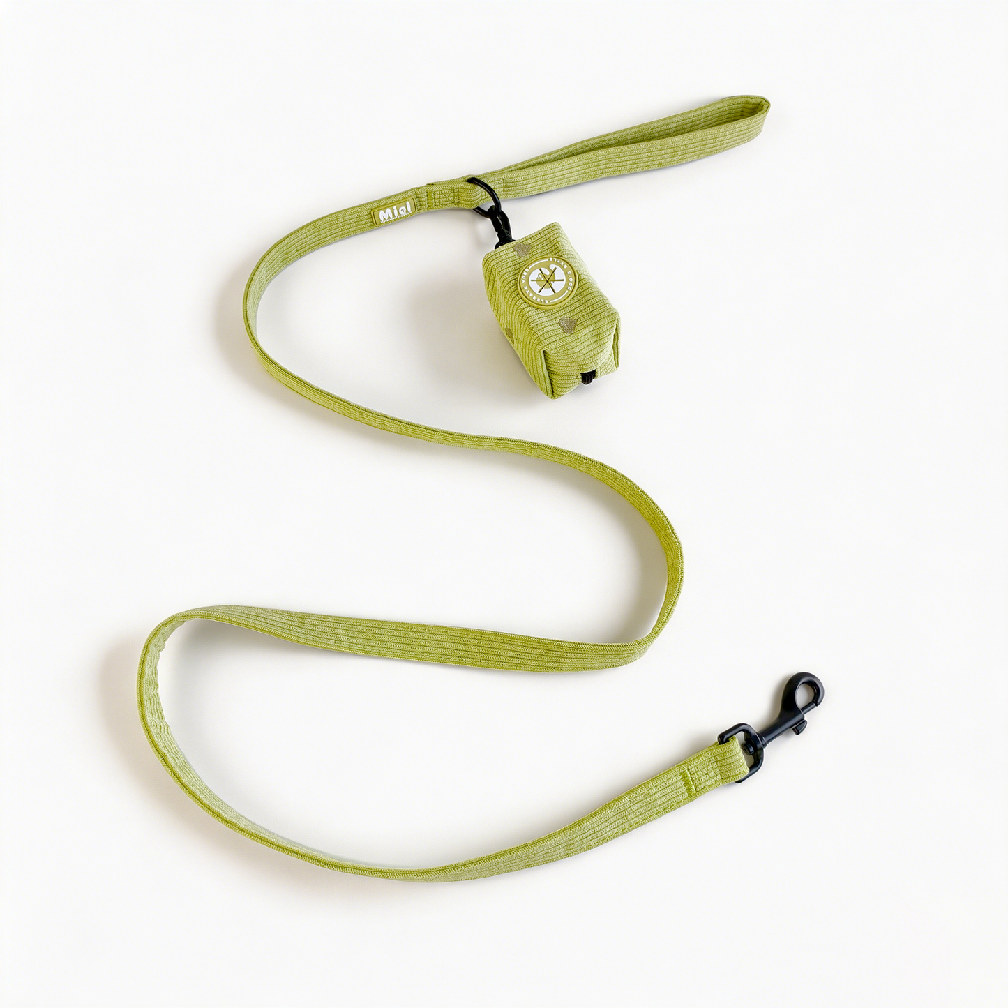 Corduroy Heart Leiband - Groen – Leiband van MIEL | Hondenboetiek (afbeelding 2)