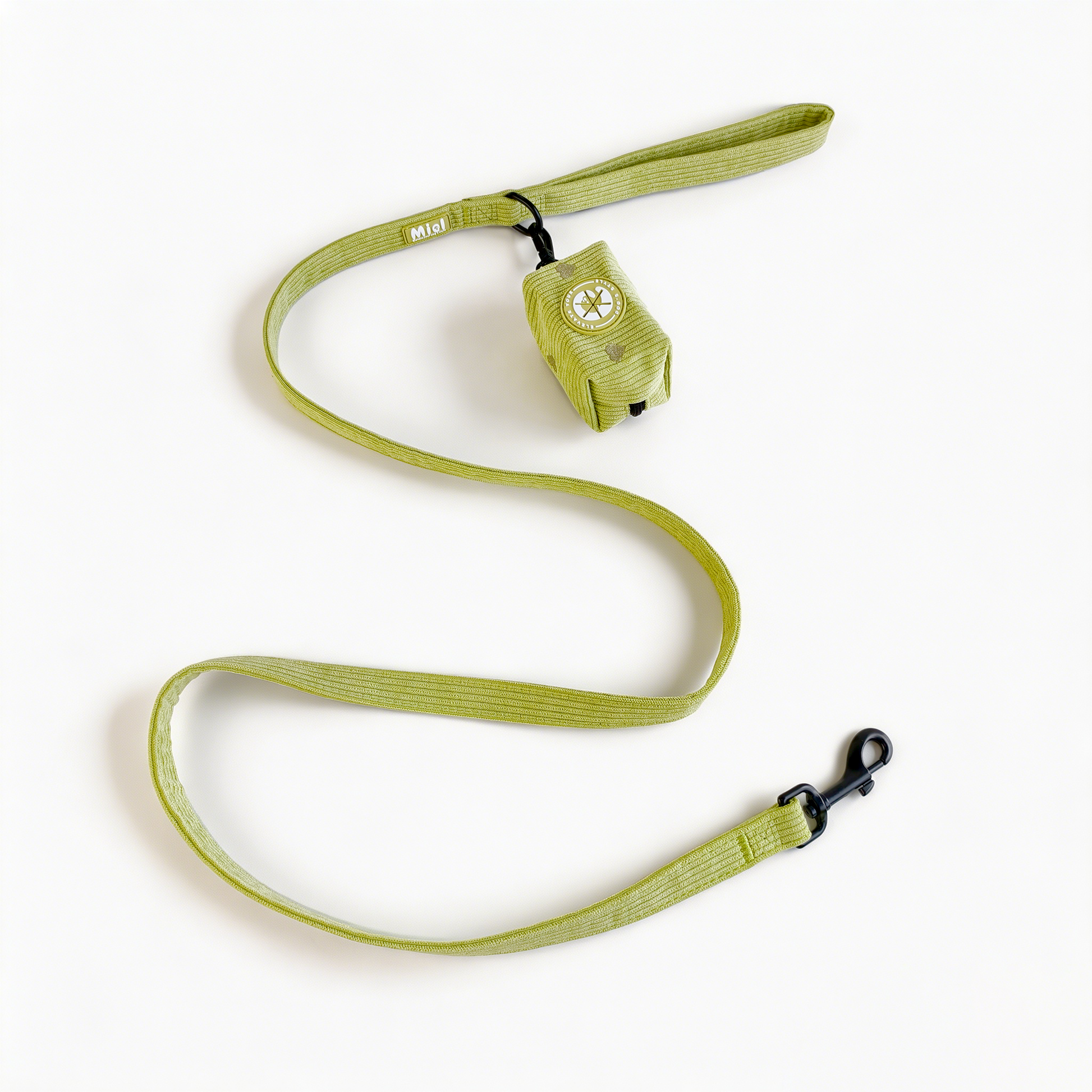 Corduroy Heart Leiband - Groen – Leiband van MIEL | Hondenboetiek (afbeelding 2)