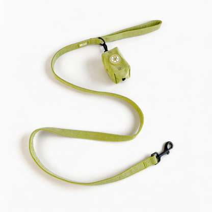 Corduroy Heart Leiband - Groen – Leiband van MIEL | Hondenboetiek (afbeelding 2)