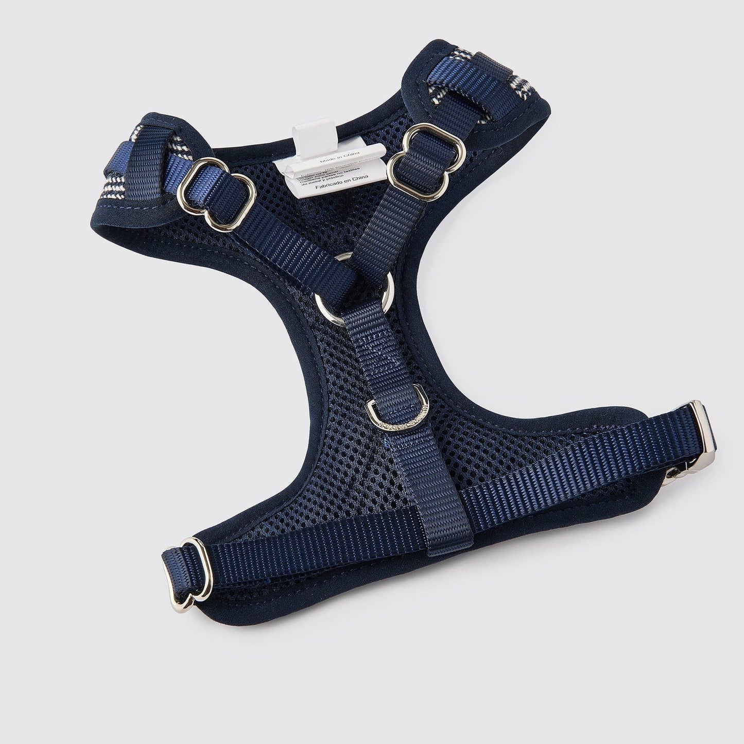 Marineblauw visgraat tweed harnas