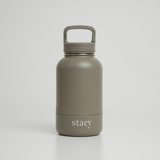 Staey - Noona 2-in-1 Fles met Kom | Roestvrij Staal