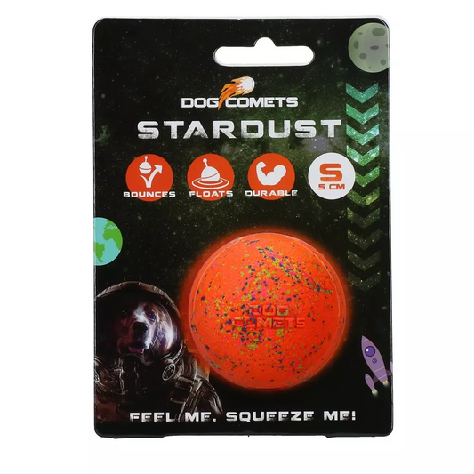 Ball Stardust Oranje – Speelgoed van Dog Comets | Hondenboetiek
