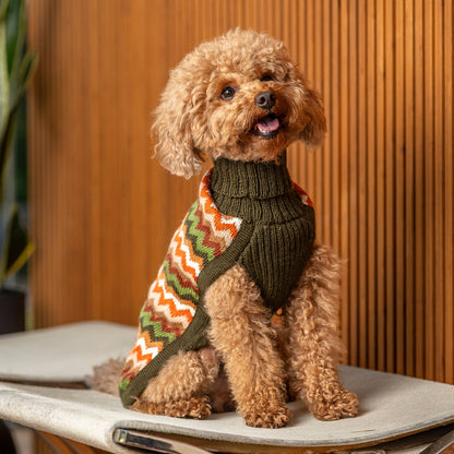 Chevron gebreide alpaca Trui
