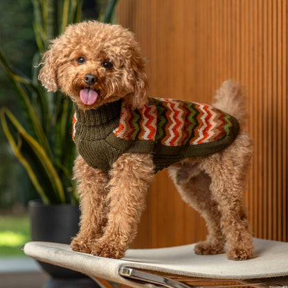 Chevron gebreide alpaca Trui